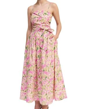 En Saison Arya Straight Neck Maxi Dress - Pink