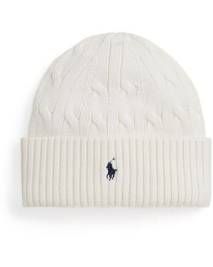 Polo Ralph Lauren Boys 6-11 Cable-knit Hat - White