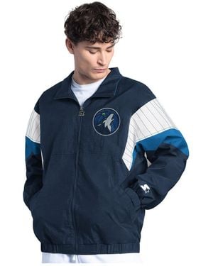 Starter Minnesota Timberwolves Yard Line Full-zip Jacket - Blue