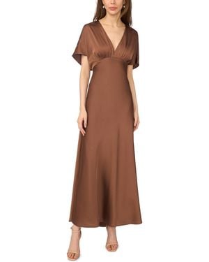 Cece V-neck Dolman Sleeve Maxi Dress - Brown