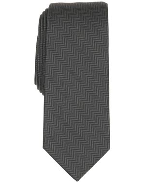 Alfani Dorian Chevron Slim Tie - Gray