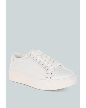 Rag & Co Strider Studs Embellished Chunky Sneakers - Blue