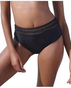 Lascana High Waisted Mesh Bikini Swimsuit Bottom - Black