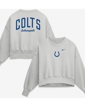 Nike Indianapolis Colts Oversized Primetime Phoenix Fleece Sweatshirt - Gray