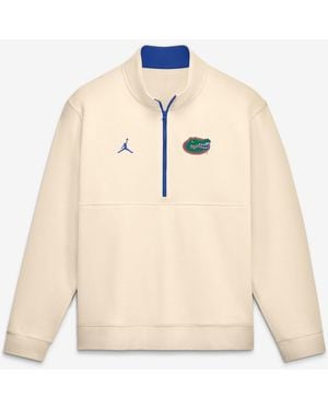Nike Florida Gators Mock Neck Fleece Half-zip Pullover - Natural
