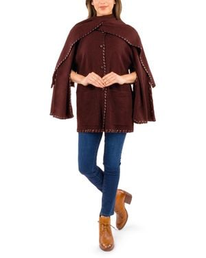 Patricia Nash Hand Laced Cape - Red