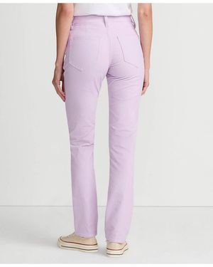 Lands' End Mid Rise Straight Leg Corduroy Pants - Pink