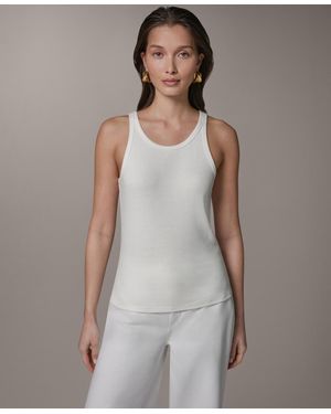 Donna Karan Weekend Scoop Neck Tank Top - Gray