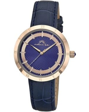 Porsamo Bleu Monroe Genuine Leather Rose Tone And Watch 1491emol - Blue