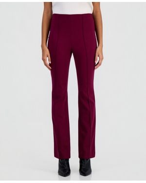 BarIII Pull-on Flare Mid-rise Pants - Red