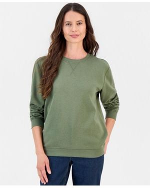 Style & Co. Long-sleeve Crewneck Sweatshirt - Green