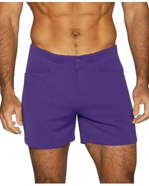 Bike Athletic Coaches Short 5" Inseam - Purple