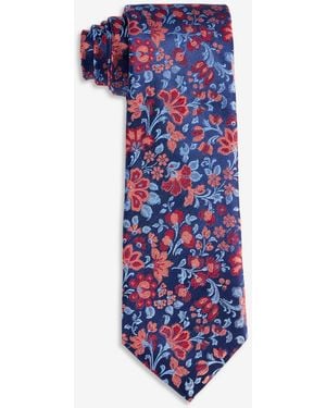 Ted Baker Floral Classic Silk Tie - Blue
