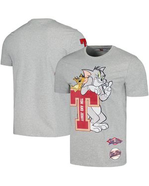 FREEZE MAX And Tom And Jerry College T-shirt - Gray