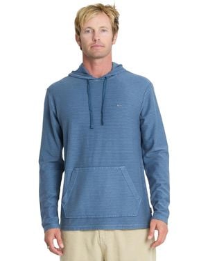 Quiksilver Alamitos Lightweight Textured Knit Hooded Sweatshirt - Blue