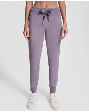 DKNY Sport Logo-drawstring High-rise sweatpants - Purple