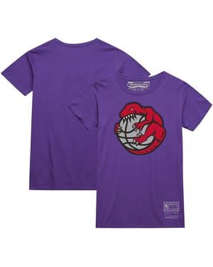 Mitchell & Ness And Toronto Raptors Hardwood Classics Mvp Throwback Logo T-shirt - Purple