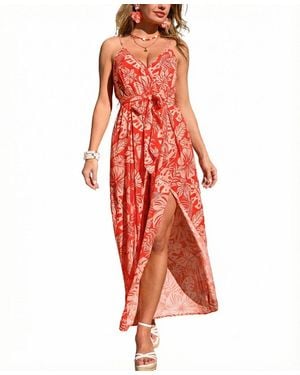 CUPSHE At The Lighthouse Tropical Jumpsuit - Red