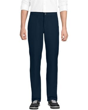 Lands' End Classic Fit Performance Pant - Blue