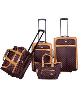 American Flyer Signature 4 Piece luggage Set - Brown