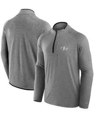 Fanatics And San Francisco 49ers Front Office Performance Primary Quarter-zip Jacket - Gray