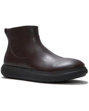 Fitflop Iq-comff Leather Zip Ankle Booties - Black