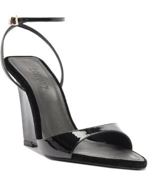 SCHUTZ SHOES Elodie Pointed Toe Wedge Sandals - Black