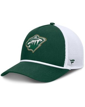 Fanatics Green/white Minnesota Wild Bermuda A-frame Adjustable Hat