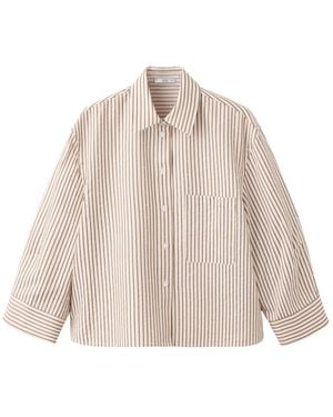 Mango Crop Striped Shirt - Natural