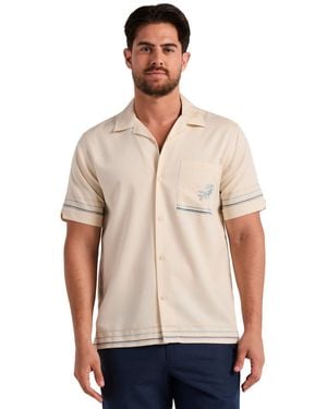 Cubavera Short-sleeve Camp Collar Shirt - Natural