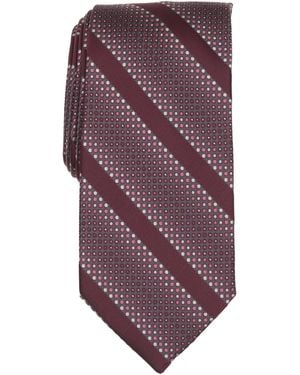 Perry Ellis Lampone Stripe Classic Tie - Purple