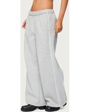 Edikted Petite Autumn Sweatpants - White