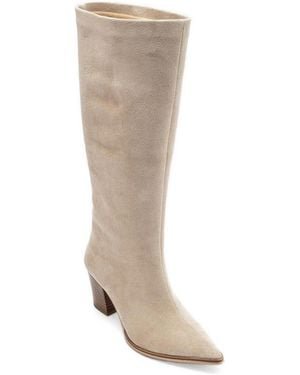 Prologue Shoes Moira Pointed-toe Block-heel Faux Leather Knee-high Boots - Multicolor