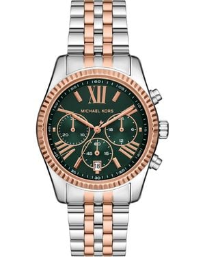 Michael Kors Lexington Quartz Chronograph Two-tone Stainless Steel Watch 38mm - Gray
