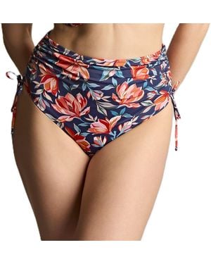 Panache Liliflora Signature Adjustable High Waist Bikini Bottom - Blue