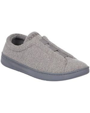 Isotoner Heathered Knit Brady Closed Back Slippers - Gray