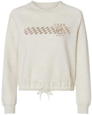 Soft As A Grape Chicago Cubs Tonal Checkered Sweatshirt - White