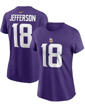 Nike And Justin Jefferson Minnesota Vikings Player Name Number T-shirt - Purple