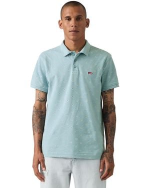 Levi's Housemark Regular Fit Short Sleeve Polo Shirt - Blue