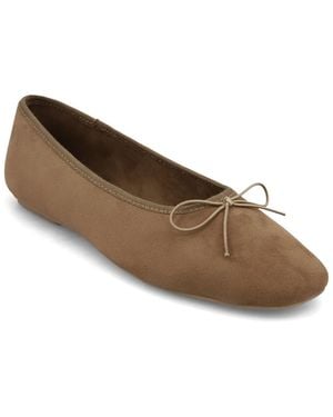 MIA Tinna Bow Ballet Slip-on Flats - Brown