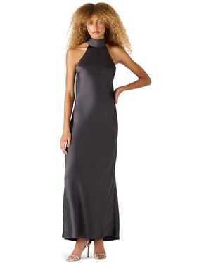Steve Madden Lara Satin Maxi Dress - Blue