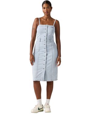 Levi's Denim Bustier Button-front Dress - Blue