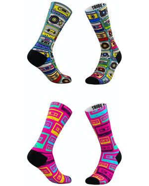 TRIBE SOCKS And Cassette Tape Socks - Multicolor