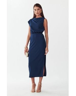 ST MRLO Lily Midi Dress - Blue