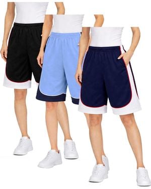 Jump Start Loose Fit Moisture-wicking Performance Shorts-3 Pack - Blue