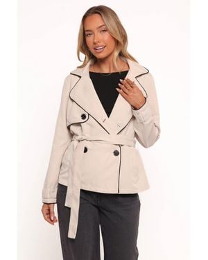 Petal & Pup Franklin Cropped Trench - Natural