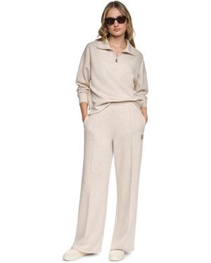 DKNY High-rise Wide-leg Pants - Natural