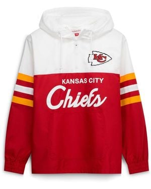 Mitchell & Ness Red Kansas City Chiefs Head Coach Anorak Quarter-zip Windbreaker Jacket