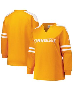 Fanatics Tennessee Volunteers Plus Size Contrast Sleeve Fleece Pullover Sweatshirt - Orange