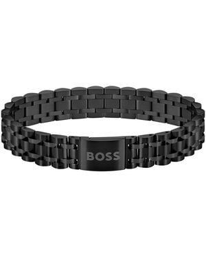 BOSS Owan Ionic Plated Steel Bracelet - Black
